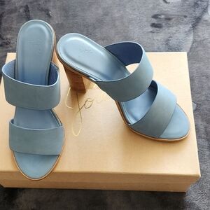 Joie nubuck dust blue heeled sandal, 36.5